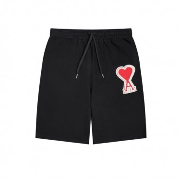 아미 남성 블랙 반바지 - Ami Mens Black Half