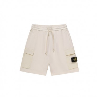스톤아일랜드 남성 아이보리 반바지 - Stone Island Mens Ivory Half