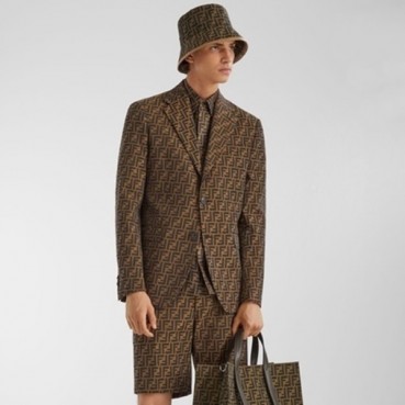 펜디 남성 카키 반바지 - Fendi Mens Khaki Half