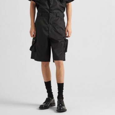 프라다 남성 블랙 반바지 - Prada Mens Black Half