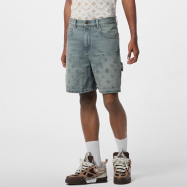 루이비통 남성 블루 반바지 - Louis vuitton Mens Blue Half