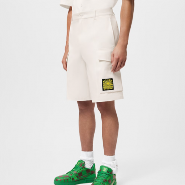 루이비통 남성 화이트 반바지 - Louis vuitton Mens White Half