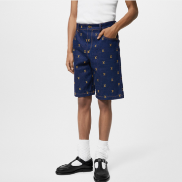 루이비통 남성 블루 반바지 - Louis vuitton Mens Blue Half