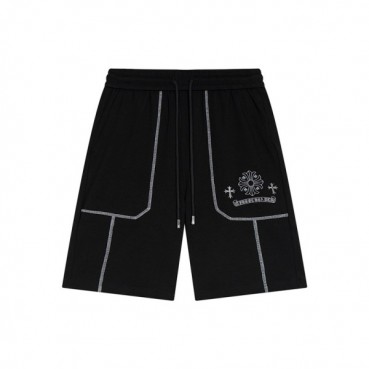 크롬하츠 남성 캐쥬얼 블랙 반바지 - Chrom Hearts Mens Black Half