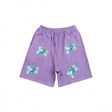 웰던 남/녀 캐쥬얼 퍼플 반바지- Welldone Unisex Purple Half