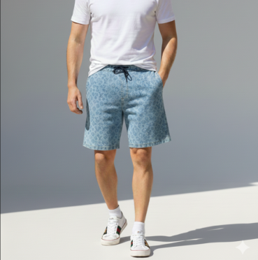 루이비통 남성 데님 반바지 - Louis vuitton Mens Denim Half