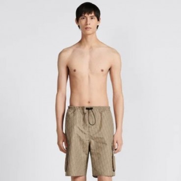 디올 남성 캐쥬얼 카멜 반바지 - Dior Mens Camel Half