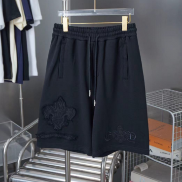크롬하츠 남성 캐쥬얼 블랙 반바지 - Chrom Hearts Mens Black Half