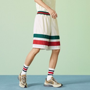 구찌 남성 캐쥬얼 화이트 반바지 - Gucci Mens White Half