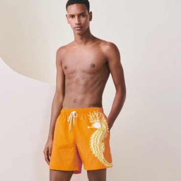 에르메스 남성 오렌지 반바지 - Hermes Mens Orange Half