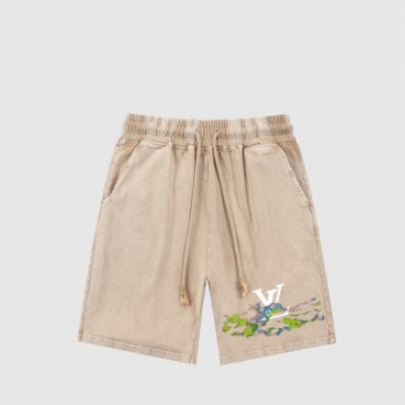 루이비통 남성 베이지 반바지 - Louis vuitton Mens Beige Half
