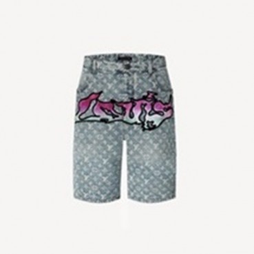 루이비통 남성 블루 반바지 - Louis vuitton Mens Blue Half
