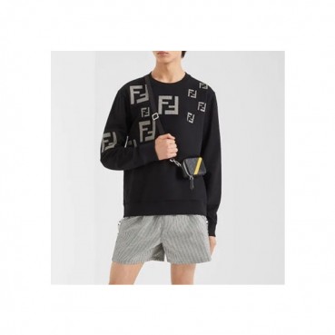 펜디 남성 캐쥬얼 블랙 반바지 - Fendi Mens Black Half
