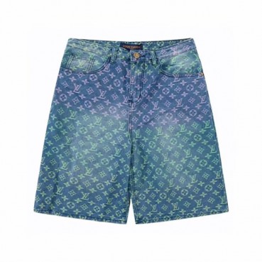 루이비통 남성 캐쥬얼 블루 반바지 - Louis vuitton Mens Blue Half