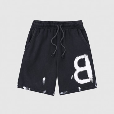 발렌시아가 남성 캐쥬얼 블랙 반바지 - Mens Black Half