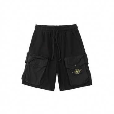 스톤아일랜드 남성 캐쥬얼 블랙 반바지 - Mens Black Half