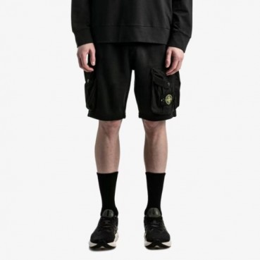 스톤아일랜드 남성 캐쥬얼 블랙 반바지 - Mens Black Half