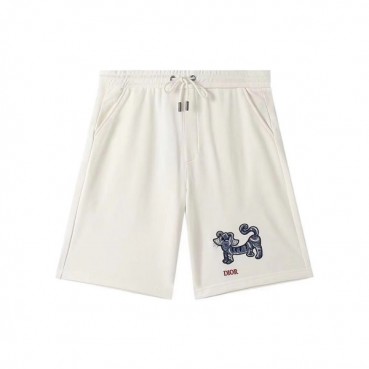 디올 남성 캐쥬얼 화이트 반바지 - Mens White Half
