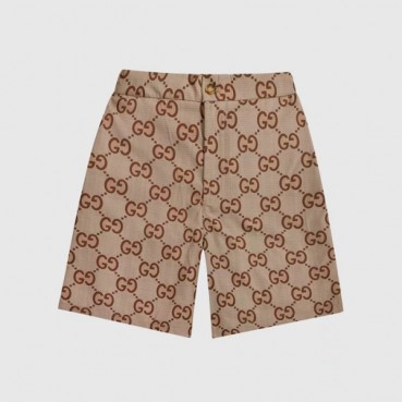 구찌 남성 캐쥬얼 카멜 반바지 - Mens Camel Half