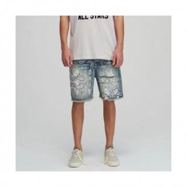 Amiri Mens Casual Denim Half Pants Blue - 아미리 2021 남성 캐쥬얼 데님 반바지 Ami0320x Size(s 