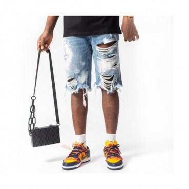 Amiri Mens Casual Denim Half Pants Blue - 아미리 2021 남성 캐쥬얼 데님 반바지 Ami0233x Size(29 