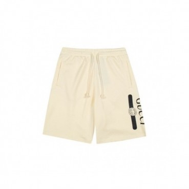 Gucci  Mens Initial Logo Vintage Casual Half Pants Ivory - 구찌 2021 남성 이니셜 로고 빈티지 캐쥬얼 반바지 Guc03791x Size(xs 