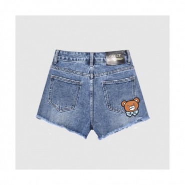 Gucci  Womens Initial Logo Half-pants Blue 