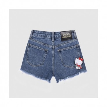 Gucci  Womens Initial Logo Half-pants Blue 