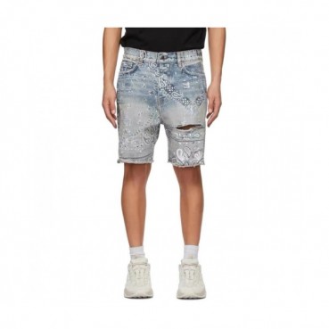 Amiri Mens Casual Denim Half Pants Blue - 아미리 2021 남성 캐쥬얼 데님 반바지 Ami0210x Size(29 