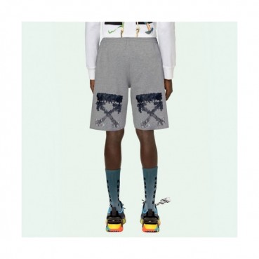 Off white  Mens Logo Casual Training Half Pants Gray- 오프화이트 2021 남성 캐쥬얼 로고 트레이닝 반바지 Off0738x Size(xs 