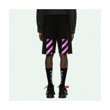 [캐쥬얼]Off white  Mens Logo Casual Training Half Pants Black - 오프화이트 2021 남성 캐쥬얼 로고 트레이닝 반바지 Off0735x Size(xs 