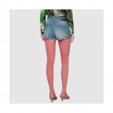 Gucci 2020 Womens Initial Logo Half-pants Blue 