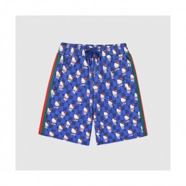 Gucci  Mens Initial Logo Vintage Casual Half Pants Blue - 구찌 2021 남성 이니셜 로고 빈티지 캐쥬얼 반바지 Guc03684x Size(s 