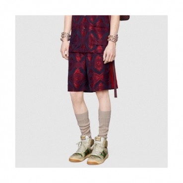 Gucci  Mens Initial Logo Vintage Casual Half Pants Red - 구찌 2021 남성 이니셜 로고 빈티지 캐쥬얼 반바지 Guc03676x Size(m 