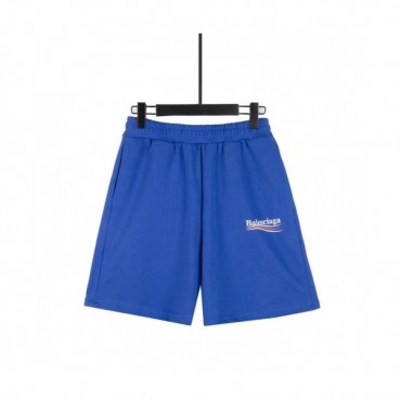 [트렌디]Balenciaga  Mens Logo Training Half Pants Blue - 발렌시아가 2021 남성 로고 트레이닝 반바지 Bal01019x Size(s 