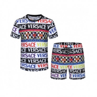 [럭셔리]Versace 2021 Mens Medusa Silket Training Short Sleeved Clothes&Half Pants - 베르사체 2021 남성 메두사 실켓 반팔 트레이닝복&반바지 Ver0819x Size(m 