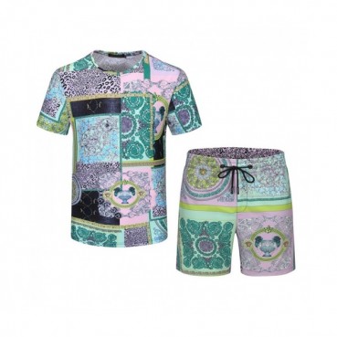 Versace 2021 Mens Medusa Silket Training Short Sleeved Clothes&Half Pants - 베르사체 2021 남성 메두사 실켓 반팔 트레이닝복&반바지 Ver0817x Size(m 