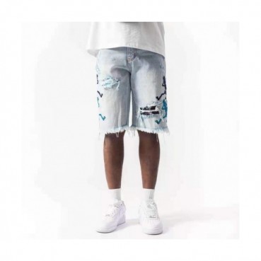 Amiri 2021 Mens Casual Denim Half Pants Blue - 아미리 2021 남성 캐쥬얼 데님 반바지 Ami0182x Size(29 