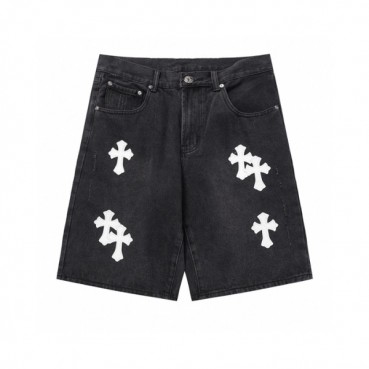 크롬하츠 남성 데님 쇼츠 - Chrom Hearts Mens Denim Shorts 