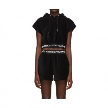 [알렉산더왕]Alexander wang 2020 Womens Logo Velvet Short Pants - 알렉산더왕 2020 여성 로고 벨벳 반바지 Ale0063x.Size(s 