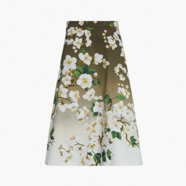오스카 드 라 렌타 여성 체리 블라썸 미디 스커트 - Oscar De La Renta Womens Cherry Blossom Midi Skirt 