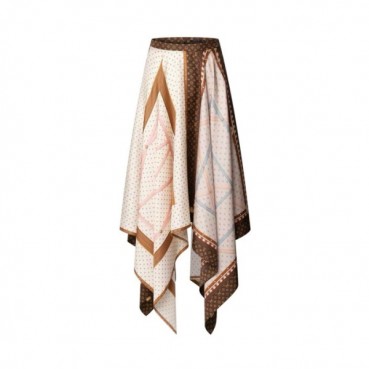 루이비통 여성 트렁크 프린트 손수건 밑단 스커트 - Louis vuitton Womens Trunk Print Handkerchief Hem Skirt 