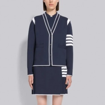 톰브라운 여성 네이비 스커트 - Thom Browne Womens Navy Skirts 