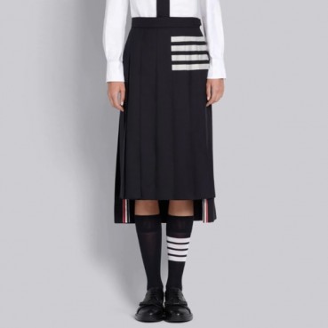 톰브라운 여성 네이비 스커트 - Thom Browne Womens Navy Skirts 