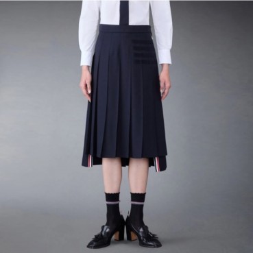 톰브라운 여성 네이비 스커트 - Thom Browne Womens Navy Skirts 