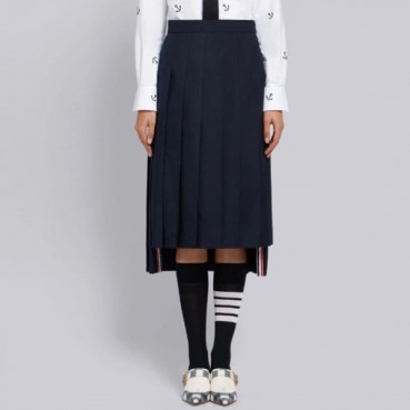 톰브라운 여성 네이비 스커트 - Thom Browne Womens Navy Skirts 