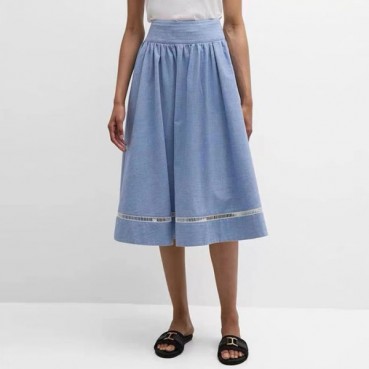 끌로에 여성 블루 롱 스커트 - Chloe Womens Blue Long Skirts 