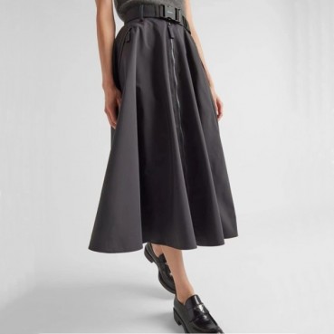 프라다 여성 블랙 롱 스커트 - Prada Womens Black Long Skirts 