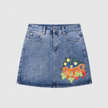 구찌 여성 캐쥬얼 블루 스커트 - Womens Blue Skirts 