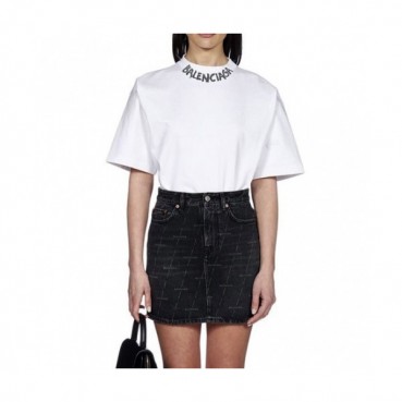 Balenciaga  Womens Logo Cotton Skirts Black - 발렌시아가 2021 여성 로고 코튼 스커트 Bal01068x Size(s 